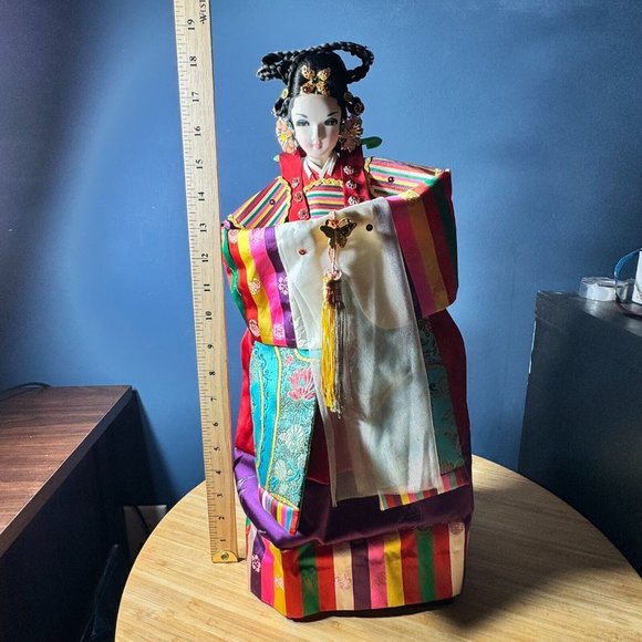 KOREAN SONOKONG HANBOK 18.5" Doll Royal Traditional Embroidery Wedding Bride - Picture 3 of 16